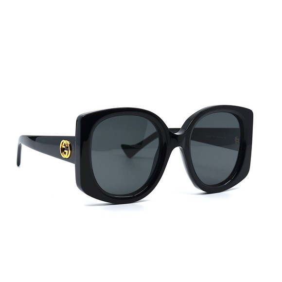 NEW GUCCI GG1257S 001 BLACK GREY AUTHENTIC SUNGLASSES - Picture 1 of 16